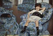 Mary Cassatt Little Girl in a Blue Armchair oil painting reproduction